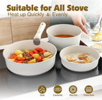 SENSARTE 24 Piece Pots and Pans Set, Nonstick Detachable Handle Cookware - Image 6