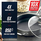 Blue Diamond Hybrid Nonstick Stainless Steel 4QT Saute Pan - Image 4