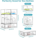 Vtopmart 10 Pack Baby Bottle Organizer Set, Stackable Storage Drawers Ideal - Image 2