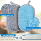 Dual-Sided Multi-Purpose Scrub Sponges, Non-Scratch Dishwashing Sponges - Image 2