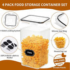HKJ Chef 4 Pack Extra Large Airtight Food Storage Containers - Image 3