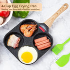 MyLifeUNIT Egg Frying Pan, 4-Cup Egg Pan Nonstick, Fried Egg Pan Skillet - Image 2
