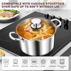 Herogo 4 Quart Stock Pot, 18/10 Stainless Steel Cooking Pot - Image 5