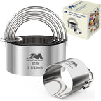 5 Pieces Circle Biscuit Cutter, Professional Stainless Steel Round Cookies Mold by MJINGMEI