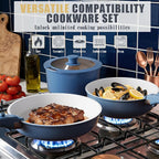 Umite Chef Pots and Pans Set Non Stick, Healthy Induction Cookware Oven Safe RV - Image 6