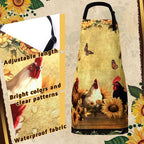 Geetery 4 Pcs Chicken Aprons for Women Rooster Print Apron Waterproof - Image 5