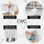 COOK WITH COLOR Silicone Cooking Utensils, Kitchen Utensil Set, Cooking Utensils - Image 3