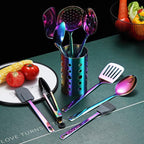 Rainbow Kitchen Utensils Set, 13 Pieces Stainless Steel Cooking Utensils Set - Image 4