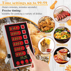 Relaxweex 1 Pack Commercial 6 Channel Digital Kitchen Timer, Wall Mount or - Image 4