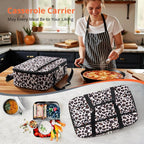 Insulated Casserole Carrier Portable Food Tote - Image 6