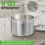 NutriChef 8 Qt Heavy-Duty Stockpot - Image 2
