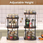 Across-Star Lazy-Susan-Organizer-Spice-Rack, 3-Tier Rotating Spice Organizer - Image 3