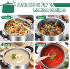 TeamFar Stock Pot 6 qt, Stainless Steel Stock Pasta Soup Pot - Image 5