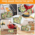 Fruit Oven Mitts and Pot Holders Sets 4Pcs, Extra Long Oven Gloves Potholder - Image 7