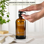 Glass Soap Dispenser Bathroom Set by Janxin, Foaming Kitchen soap Dispenser - Image 4