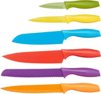 Amazon Basics Color-Coded Dishwasher Safe Kitchen Knife Set, 12-Piece - Image 4