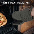 Oven Mitts and Pot Holders Set, Heat Resistant Silicone Kitchen Mini Oven - Image 5