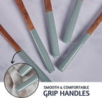 Folkulture Wooden Spoons for Cooking | 12" Premium Acacia Wooden Utensil Set of - Image 5