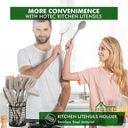 HOTEC 446°F Heat Resistant Silicone Kitchen Utensils, Cooking Utensil Set - Image 2