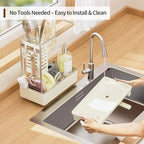 MOUKABAL Sponge Holder for Kitchen Sink, 2-Tier Sink Caddy Organizer - Image 6