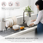 Large Stone Dish Drying Mat for Kitchen Counter, Quick Dry Stones Dishes Mats - Image 7