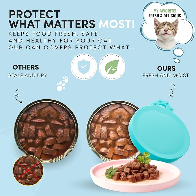 4 Pack Universal Pet Food Can Covers Lids - Image 8