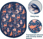 Pot Holders Set of 2 with Transparent Clear Silicone Shell and Nice Cat Flower - Image 3