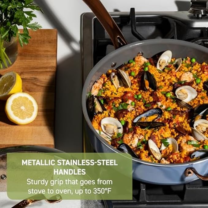 T-Fal Preserve Ceramic Nonstick Frying Pan 2-Pc Set, 8.5" & 11", Oven Broiler - Image 4