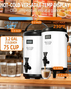 Insulated Beverage Dispenser 3 Gallon, Hot&Cold Drink Dispenser - Image 5
