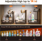 Sevenblue 2 Packs Under Sink Organizer, Height Adjustable 2 Tier Under Kitchen - Image 3