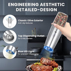 UNNEES Rechargeable Electric Salt and Pepper Grinder, gravity electric salt and - Image 4