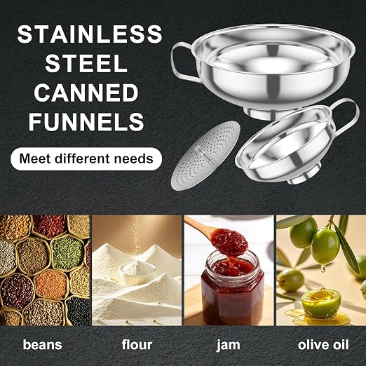 6 Piece Stainless Steel Canning Funnel Set - Image 7