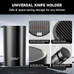 OOU Knife Set with Block and Sharpener, Dishwasher Safe Knife Set - Image 5