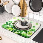 Spring Sage Green Shamrocks Drying Mat 16x18 Inch St. Patrick's Day Irish - Image 5