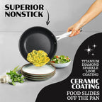 Granitestone Ceraluxe 20 Pc Ceramic Cookware Set Nonstick, Complete Pots and - Image 5
