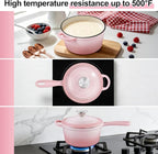 2 Quart Sauce Pan with Lid, Leonyo Small Cooking Pots, Enameled Cast Iron - Image 4