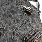 Jeanerlor - Cotton Denim Shop Black Tool Aprons - Jean Work Aprons - Image 8