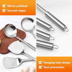 E-far Stainless Steel Cooking Utensils, 4-Piece Heat Resistant Kitchen Utensils - Image 7