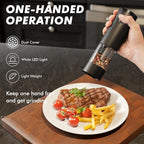 Electric Salt and Pepper Grinder Set, USB Rechargeable Automatic Pepper Mills - Image 3