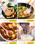 Pack of 4 Silicone Cooking Utensils Set, Non Stick Large Solid Spatulas - Image 3
