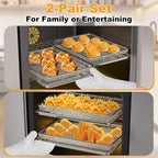 2 Pack Air Fryer Basket for Oven, Large Air Fryer Basket and Tray Stainless - Image 4