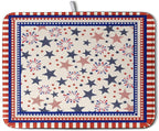 Happy 4th of July Patriotic Dish Drying Mat 16 x 18 Inch US Independence Day by Kwlegh