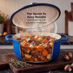Zulay Kitchen 6 Quart Enameled Cast Iron Dutch Oven Pot - Image 4