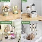 Delamu Clear Kitchen Cabinet Organizer, Stackable Cabinet Shelf - Image 8