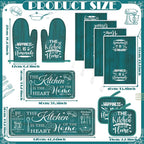 Fourluoo 10 Pcs Farmhouse Kitchen Decor and Accessories Set 4 Kitchen Towels 2 - Image 4