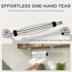 FORIOUS Paper Towel Holder Under Cabinet, SUS304 Wall Mounted Commercial Paper - Image 3