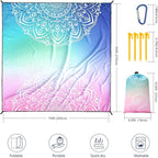 HIHOHO Beach Blanket Waterproof Sandproof Extra Large Beach Mat 79" X - Image 2