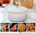 EDGING CASTING Dutch Ovens Enameled Cast Iron Covered 5.5 Quart Dutch Oven - Image 7