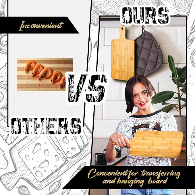 Nuenen 20 Pcs Wood Cutting Board - Image 3