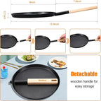 bodkar 8-inch Frying Pan Skillet Flat Crepe Pan, Lightweight Grill Pan - Image 2